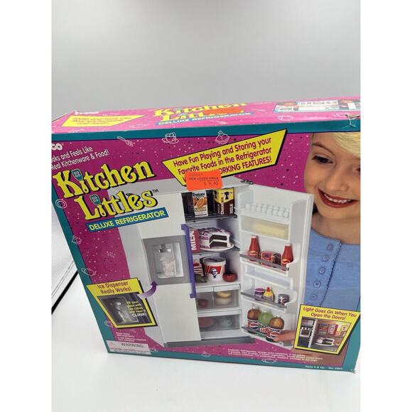 Vintage Tyco Kitchen Littles Deluxe Refrigerator Set Brand New - Picture 13 of 13